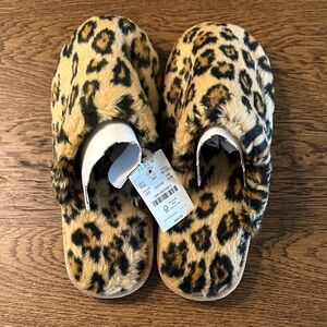 J. Crew Leopard Print Slippers